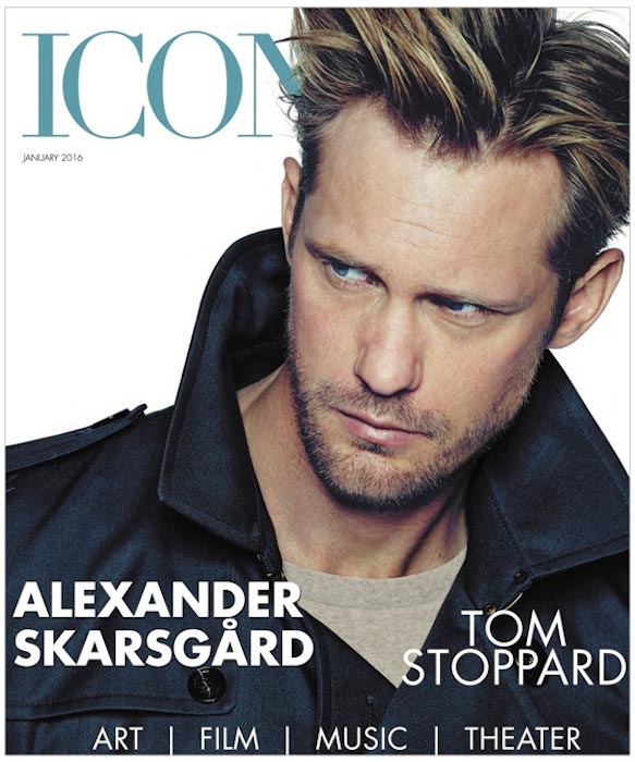 Alexander Skarsgard on Icon magazine's January 2016 Issue