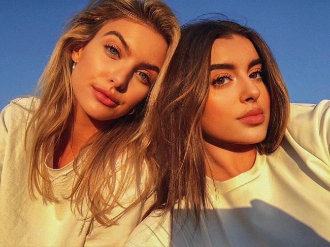 Allison Mason (Left) in a sun-kissed selfie along with Kalani Hilliker in April 2020