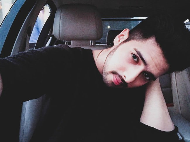 Armaan Malik in an Instagram selfie in February 2018