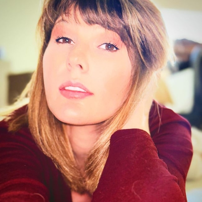 Ashley Leechin as seen in a closeup selfie that was taken in July 2023