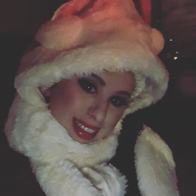 Breland Emory as seen while posing for the camera while on her way to Bloomingdale's for some Christmas shopping in New York City, New York, United States in December 2017