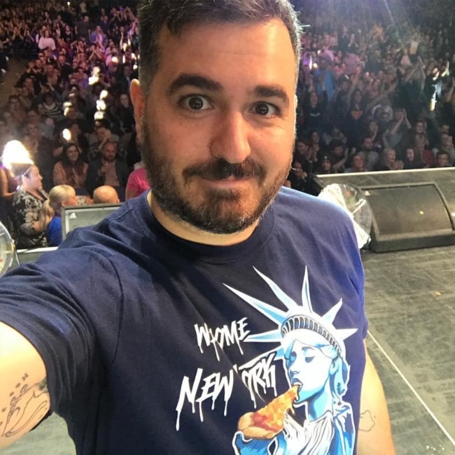 Brian Quinn in a selfie at the O2 Arena in December 2017