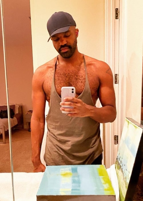 Carl Clemons-Hopkins as seen while taking a mirror selfie in June 2021