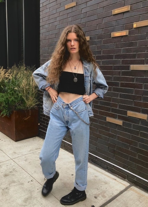 Carolina Burgin as seen while posing for the camera at Citi Field in New York City, New York, United States in October 2019