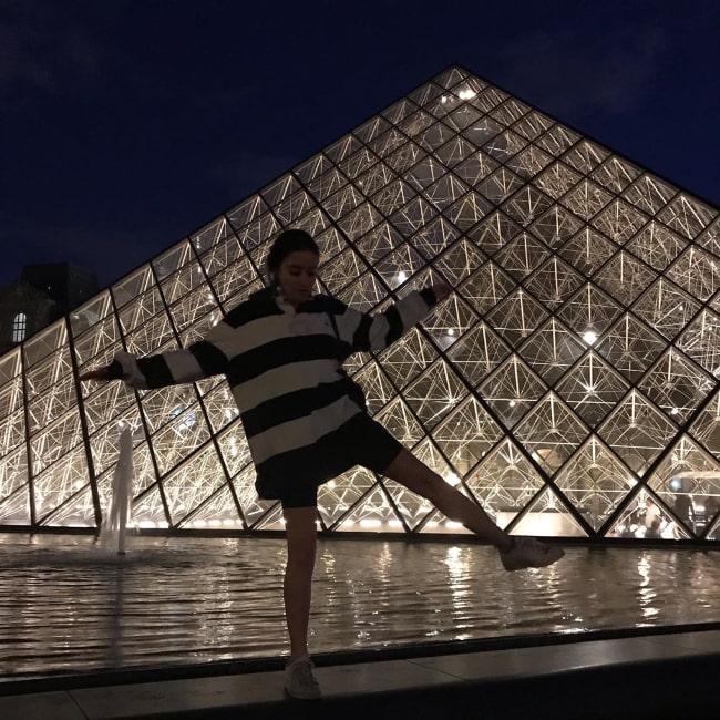 Danababy posing for the camera in Paris, France in September 2019