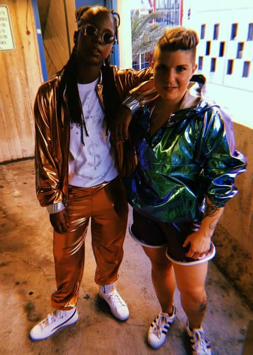 Daphne Willis (Right) and Gizzle as seen in August 2018