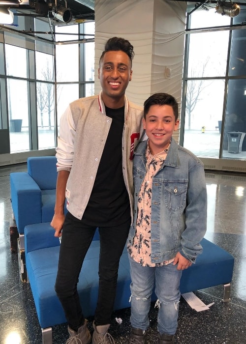 Freddy Pomee (Right) as seen while posing for a picture along with Mark Suki in Toronto, Ontario, Canada in February 2018