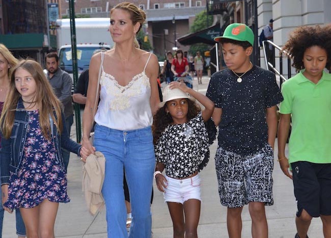 Heidi Klum out in NYC with her four kids
