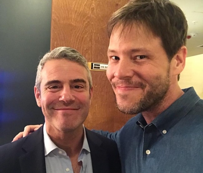 Ike Barinholtz (Right) with Andy Cohen in April 2018