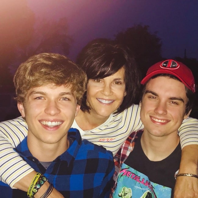 Jacob Hopkins as seen in a picture taken with his brother Gerad Hopkins and mother in May 2019