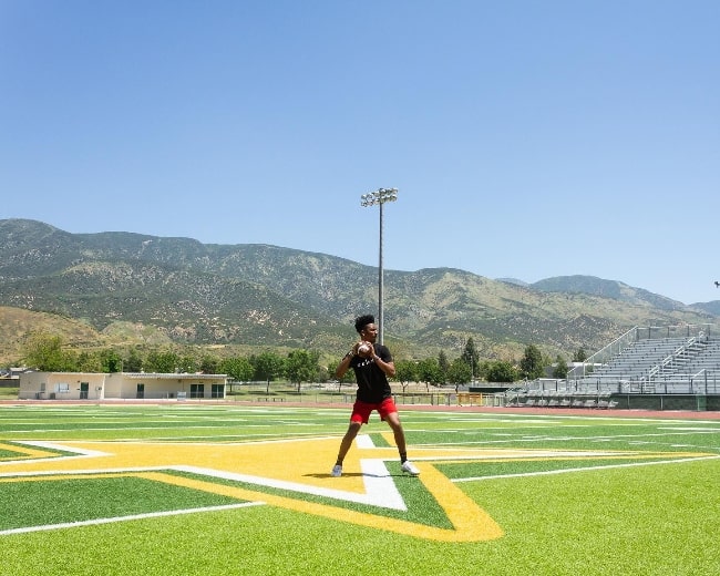 Jayden Daniels as seen in San Bernardino, California in May 2020