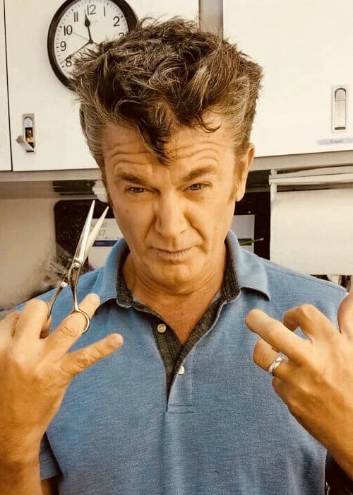 John Michael Higgins on the set of Great News as seen in January 2018