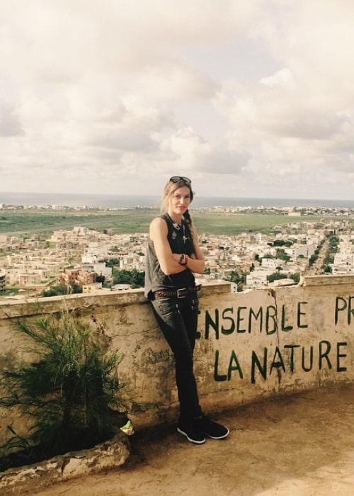 Jolene Blalock as seen in a picture that was taken at Phare des Mamelles in Senegal in August 2015