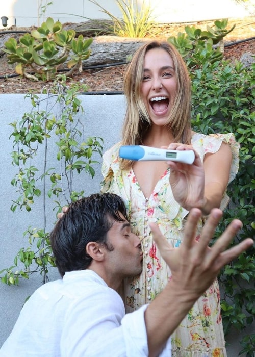 Josh Swickard and wife Lauren Swickard in an Instagram post in February 2021