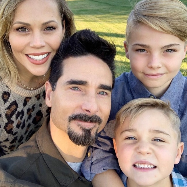 Kevin Richardson taking a selfie with his family in November 2018