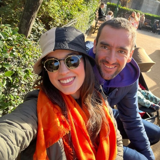 Kristina Milković as seen in a selfie that was taken with her beau at La Clef Champs-Elys&eacute;es Paris in November 2022