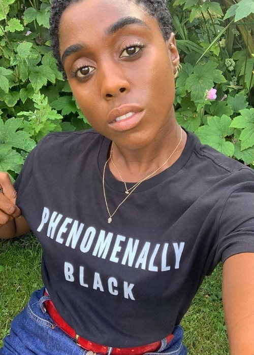 Lashana Lynch as seen while taking a selfie in August 2019