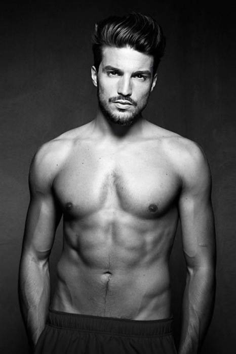 Mariano Di Vaio in a modeling photoshoot for the MGM Models Agency
