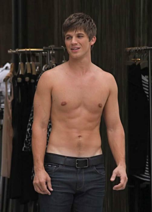 Matt Lanter shirtless body still TV series 90210