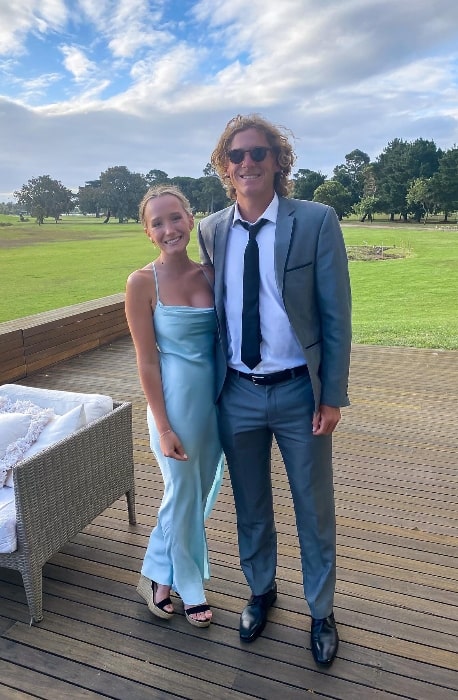 Max Purcell as seen while posing for the camera along with Chloe in December 2021