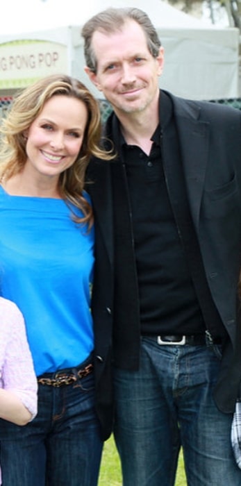 Melora Hardin with her husband in April 2018
