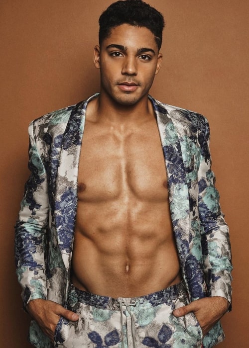 Michael Evans Behling as seen in a picture taken during a photoshoot for Avant Magazine in Los Angeles, California in March 2019