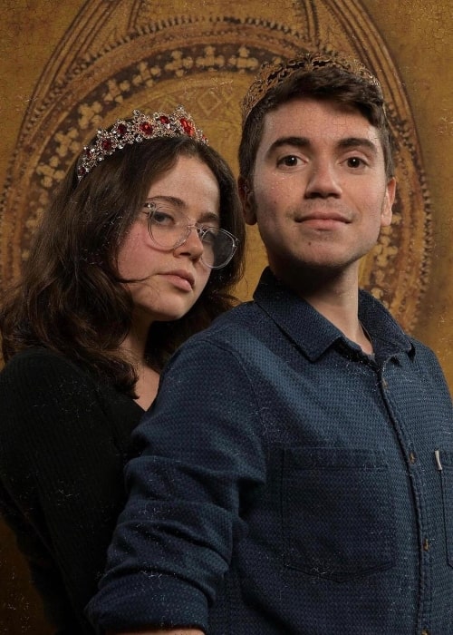 Noah Galvin as seen while smiling in a picture alongside Molly Gordon in January 2020