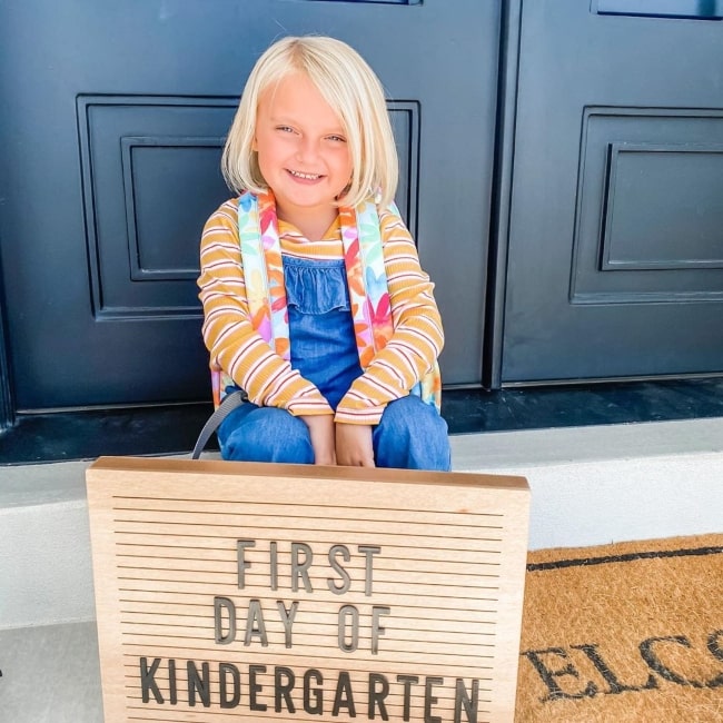 Parker Yeager as seen in a picture that was taken on the first day of kindergarten in September 2020