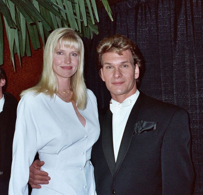 Patrick Swayze as seen with his wife Lisa Niemi in 1990