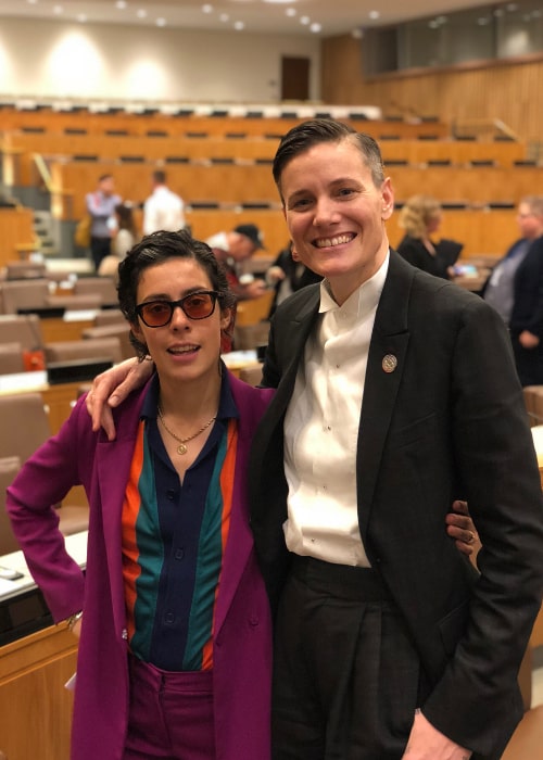 Roberta Colindrez during a panel discussion at the UN in celebration of the allies and fight against homophobia