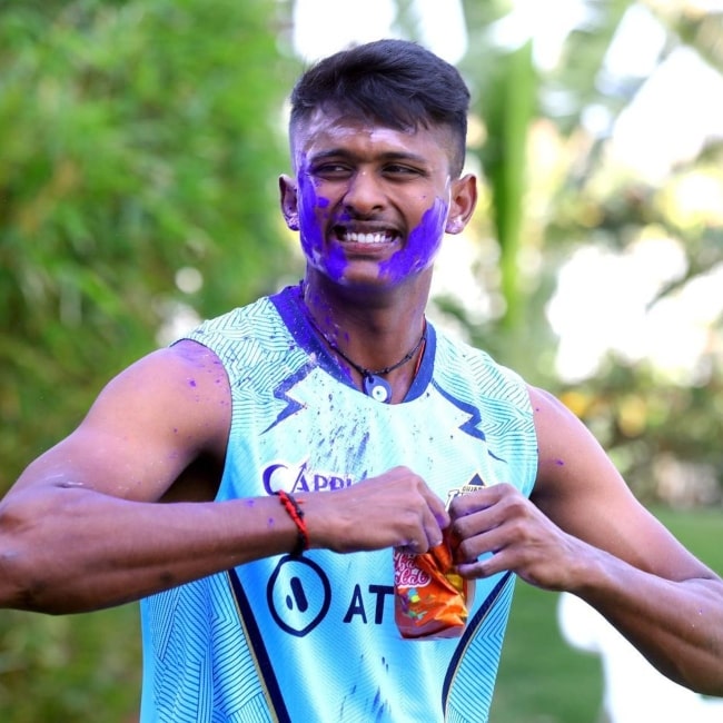 Sai Sudharsan as seen in a picture that was taken in March 2023