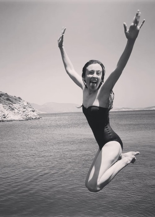 Sam Taylor-Johnson enjoying during her holidays in June 2018