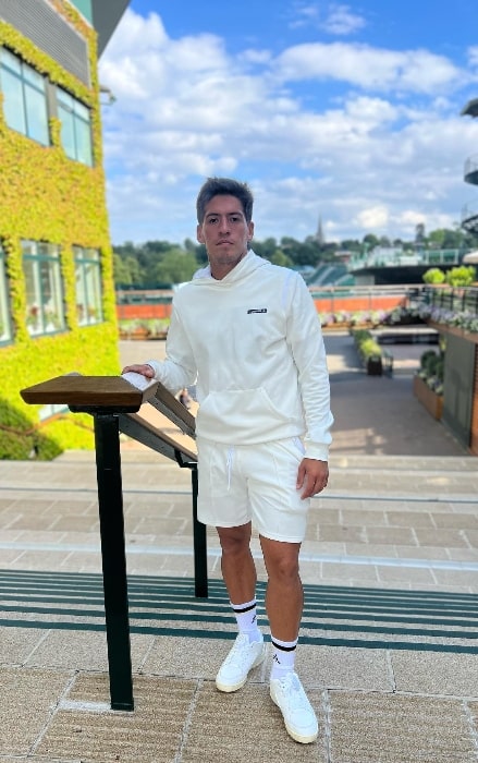Sebasti&aacute;n B&aacute;ez as seen while posing for a picture at the All England Lawn Tennis Club, Wimbledon in London, England in July 2023