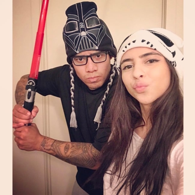 Sergio Mejia as seen in a selfie that was taken with TikTok star Leslie Marie in January 2017