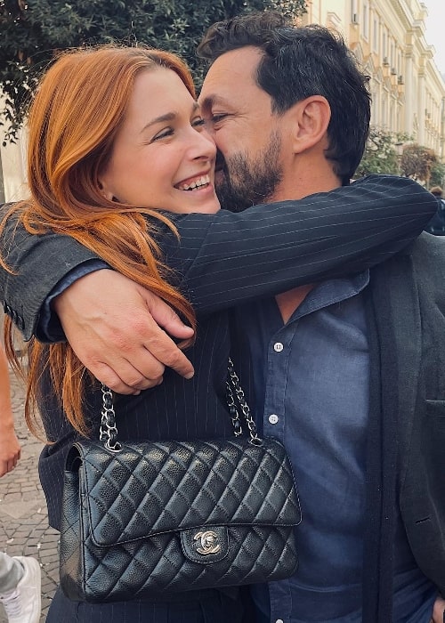 Silvia Mazzieri as seen while smiling in a picture with Yari Gugliucci in October 2022