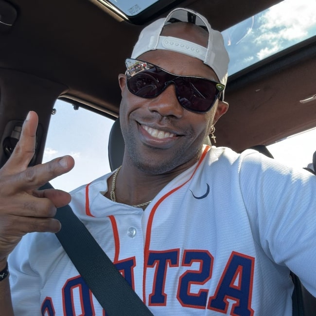 Terrell Owens as seen in a selfie that was taken in February 2023, at West Palm Beach, Florida