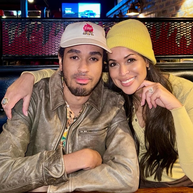 Tracey Edmonds as seen in a picture with her son Brandon in November 2023