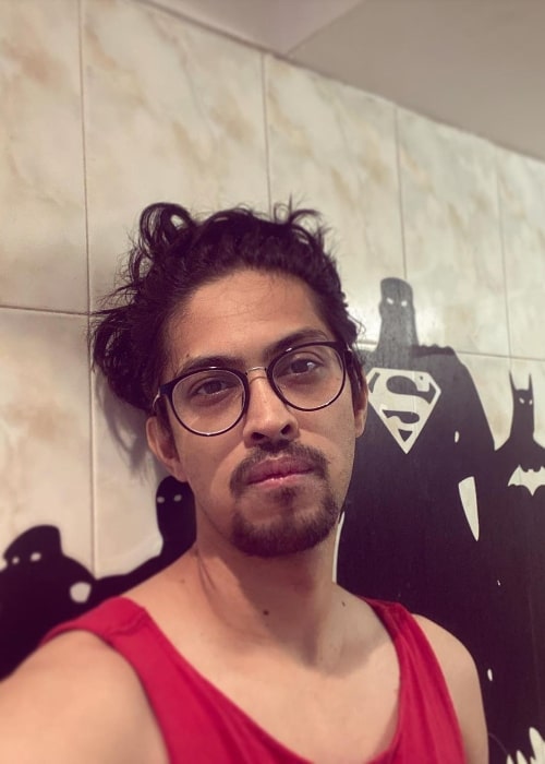 Tushar Pandey as seen while taking a selfie in August 2020