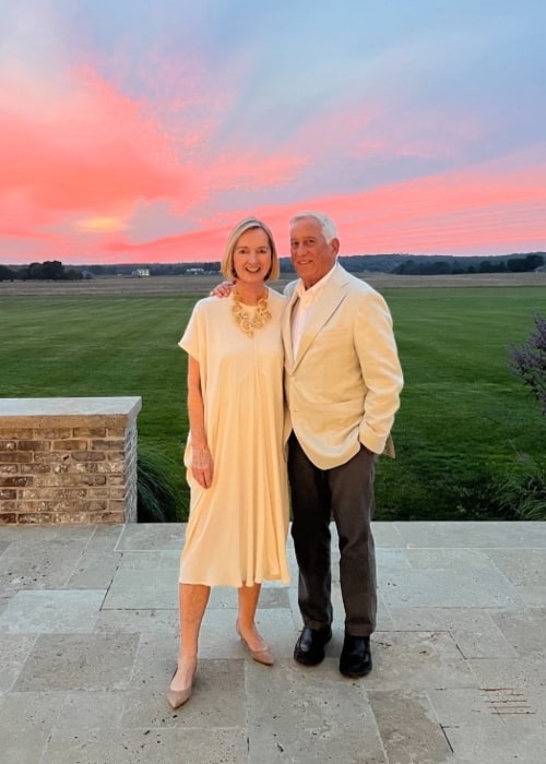 Walter Isaacson and Cathy Wright, as seen in July 2023