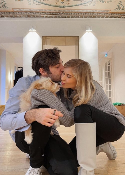 Xenia Adonts in January 2021 with the love of her life wishing him a happy birthday