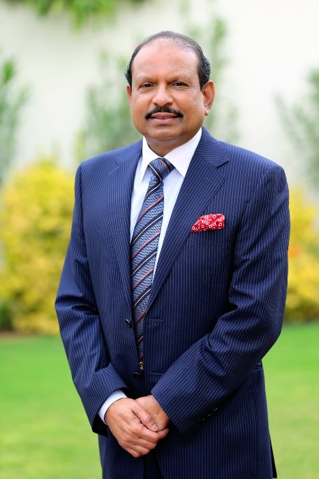 Yusuff Ali M. A. as seen while posing for the camera in 2018